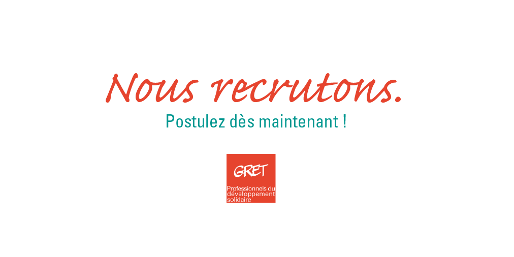 Offre d’emploi : Gret Guinée  recrute une(e) responsable « filières, concertation et financement »