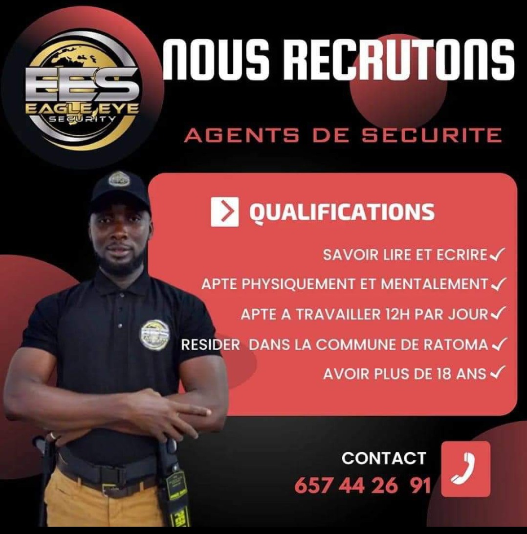 Offre d’emploi Eagle Eye Security recrute des agents de sécurité